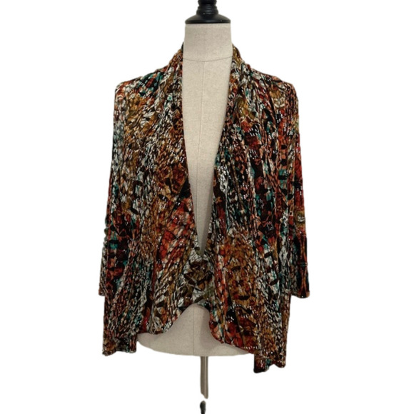 Peck & Peck Open Front Embellished Jacket - Picture 1 of 7